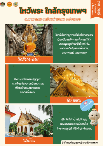 น้องบุญนำพา Mascot ตัวจิ๋ว ขอเชิญชวนไหว้พระ ทำบุญ เสริมสิริมงคล ชุมชนท่องเที่ยวนวัตวิถี ต.ศาลาแดง อ.เมืองอ่างทอง จ.อ่างทอง